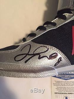Floyd Mayweather Jr Autographed Reebok Boxing Shoe Beckett Witnessed COA