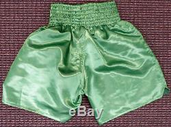 Floyd Mayweather Jr. Autographed Signed Green Boxing Trunks Beckett Bas 159665
