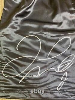 Floyd Mayweather Jr Autographed/Signed TMT Black Boxing Trunks LE/50 BAS P29692