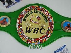 Floyd Mayweather Jr Autographed WBC Boxing Belt Replica 48 with Beckett BAS COA