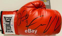 Floyd Mayweather Jr. Conor McGregor Signed Boxing Glove Beckett PSA DNA + BAS