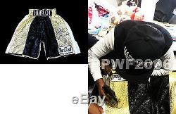 Floyd Mayweather Jr Hand Signed Autographed Boxing Trunks With Proof And Coa 4