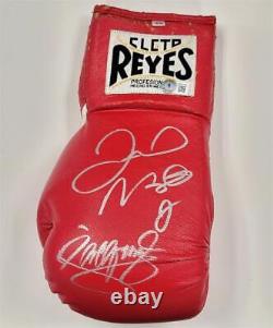 Floyd Mayweather Jr. & Manny Pacquiao signed Boxing Glove autograph Beckett BAS