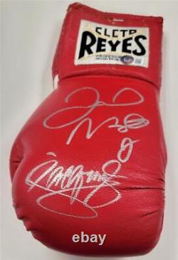 Floyd Mayweather Jr. & Manny Pacquiao signed Boxing Glove autograph Beckett BAS