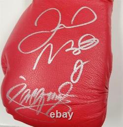 Floyd Mayweather Jr. & Manny Pacquiao signed Boxing Glove autograph Beckett BAS