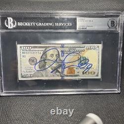 Floyd Mayweather Jr Signed $100 Bill Currency BECKETT AUTHENTIC AUTOGRAPH