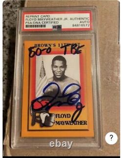 Floyd Mayweather Jr. Signed 1997 BROWNS CARD PSA AUTO Rare TBE BOXING LEGEND