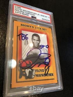 Floyd Mayweather Jr. Signed 1997 Brown's Boxing RC Retro PSA PSA/DNA 10 AUTO