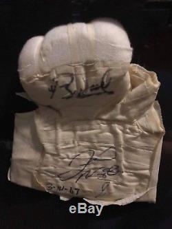 Floyd Mayweather Jr Signed Auto Framed Boxing Training Worn Hand Wraps Wbc Loa