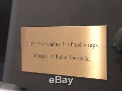 Floyd Mayweather Jr Signed Auto Framed Boxing Training Worn Hand Wraps Wbc Loa