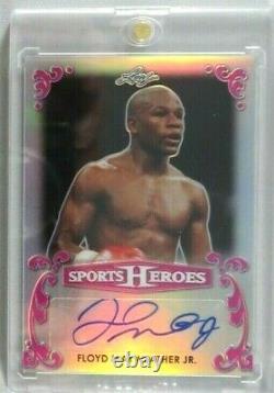 Floyd Mayweather Jr Signed Autograph 2017 Leaf Sports Heroes Certified Auto #2/3
