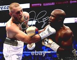 Floyd Mayweather Jr Signed Autographed 11x14 inch Photo Conor McGregor + PSA/DNA