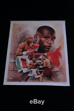 Floyd Mayweather Jr Signed Autographed Gilcee Canvas Psa/dna #ac07282 Boxing