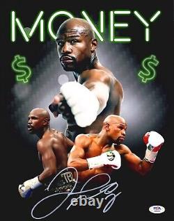 Floyd Mayweather Jr. Signed Autographed MONEY 11x14 inch Photo + PSA/DNA COA