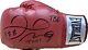 Floyd Mayweather Jr. Signed Autographed Red Boxing Glove JSA Left WA423694