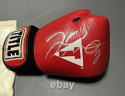 Floyd Mayweather Jr Signed Autographed Title Boxing Glove With Full Letter COA