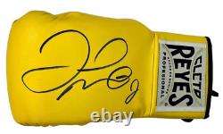 Floyd Mayweather Jr. Signed Autographed Yellow Reyes Boxing Glove JSA Left