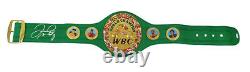 Floyd Mayweather Jr. Signed Boxing Championship Green Full Size Belt (JSA COA)