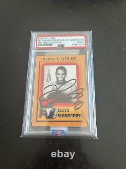 Floyd Mayweather Jr. Signed Card. PSA / DNA Authentic Auto. Browns Reprint Card