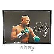 Floyd Mayweather Jr Signed Framed 22x32 Boxing Spotlight Canvas