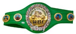 Floyd Mayweather Jr. Signed Full Size Green Replica Boxing Championship Belt JSA