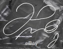 Floyd Mayweather Jr. Signed LE of 500 Career Stat Boxing Trunks BAS Witnessed