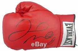Floyd Mayweather Jr. Signed Red Everlast Leather Boxing Glove BAS Witnessed