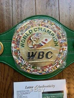Floyd Mayweather Jr. Signed WBC Championship Belt With Inscription JSA PSA BAS