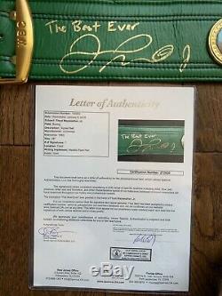 Floyd Mayweather Jr. Signed WBC Championship Belt With Inscription JSA PSA BAS