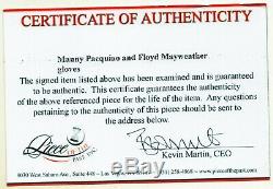 Floyd Mayweather & Manny Pacquiao Everlast Signed Boxing Glove COA PSA