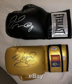 Floyd Mayweather & Manny Pacquiao Signed Boxing Gloves with COA (Fight of Century)