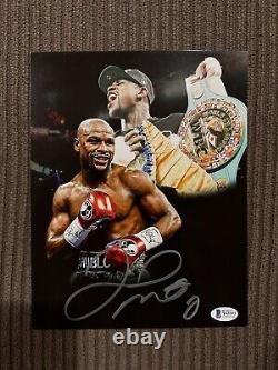 Floyd Mayweather Signed 8x10 Photo Money BAS Sticker Autograph Authentic Boxer