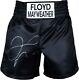 Floyd Mayweather Signed Autographed Custom Black Boxing Trunks TRISTAR