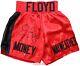 Floyd Mayweather Signed Autographed Custom Red Boxing Trunks TRISTAR