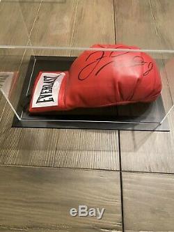 Floyd Mayweather Signed Autographed Red Boxing Glove JSA COA Right With Shocase