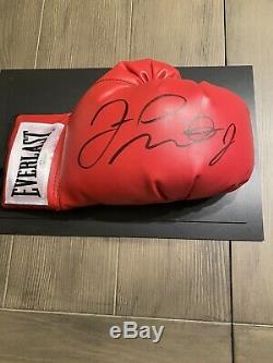 Floyd Mayweather Signed Autographed Red Boxing Glove JSA COA Right With Shocase