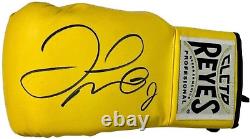 Floyd Mayweather Signed Autographed Yellow Cleto Reyes Boxing Glove JSA Left A