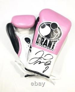 Floyd Mayweather Signed Boxing Glove Private Signing Photo Proof In Display Case
