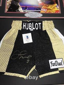Floyd Mayweather Signed Boxing Trunks Framed Autographed