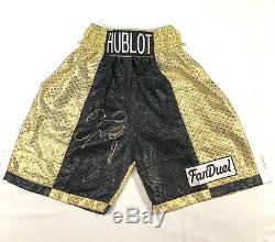 Floyd Mayweather Signed Boxing Trunks Shorts V Manny Pacquiao COA Photo Proof