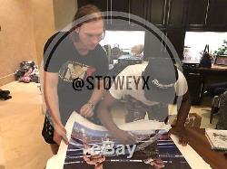 Floyd Mayweather Signed Large Canvas Las Vegas Signing Photo Proof TMT