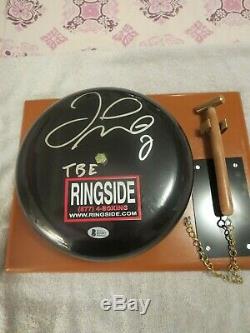 Floyd Mayweather Signed Ring Bell Beckett Witness Inscribed Tbe. Perfect 10 Auto