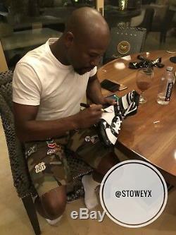 Floyd Mayweather Signed TMT Boxing Boot Las Vegas Signing Photo Proof