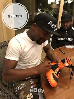 Floyd Mayweather Signed TMT Boxing Boot Las Vegas Signing Photo Proof