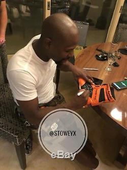 Floyd Mayweather Signed TMT Boxing Boot Las Vegas Signing Photo Proof