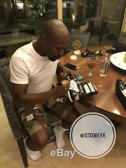 Floyd Mayweather Signed TMT Boxing Boot Las Vegas Signing Photo Proof