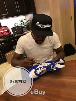 Floyd Mayweather Signed TMT Boxing Boot Las Vegas Signing Photo Proof