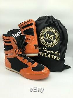 Floyd Mayweather Signed TMT Boxing Boot Las Vegas Signing Photo Proof