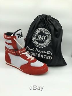 Floyd Mayweather Signed TMT Boxing Boot Las Vegas Signing Photo Proof