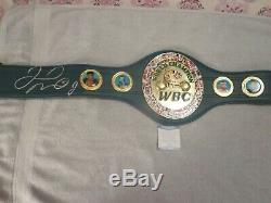 Floyd Mayweather Signed Wbc Boxing Belt Beckett Witness Coa Gorgeous Signature